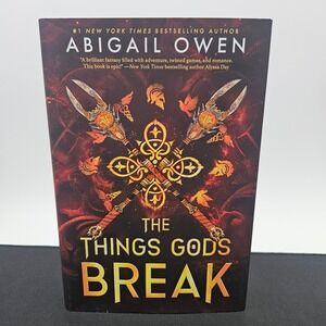 The Things Gods Break Abigail Owen Hardcover Red Tower Books Sprayed Edges 2024